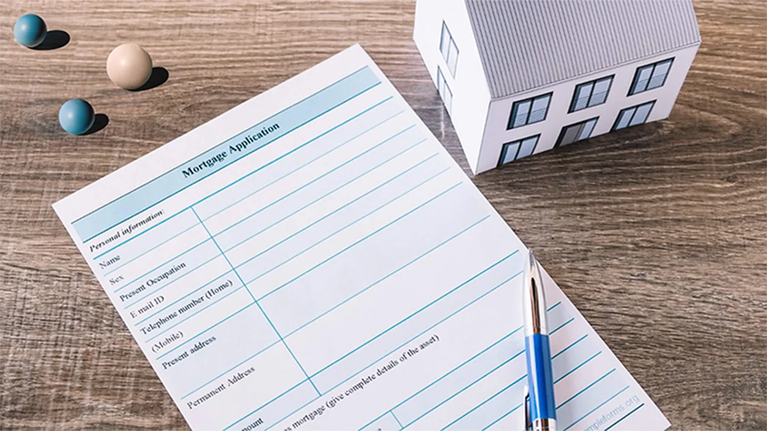 image shows mortgage document