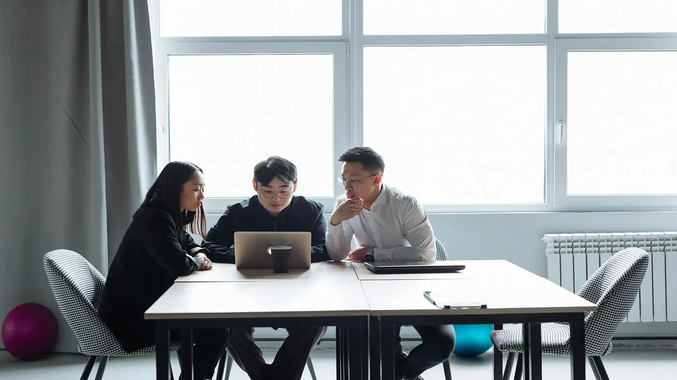 image shows technical writers looking over their platform