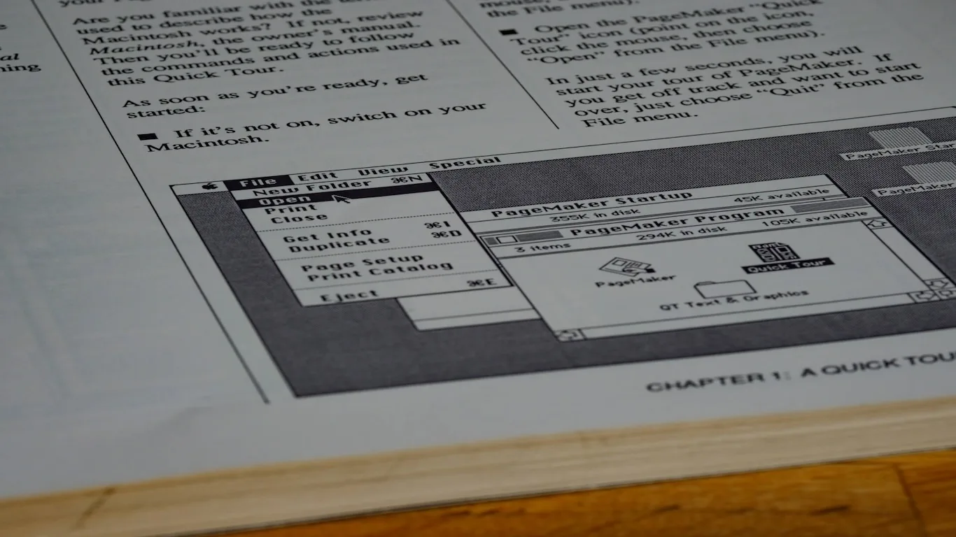 image shows documentation for software installation with photo