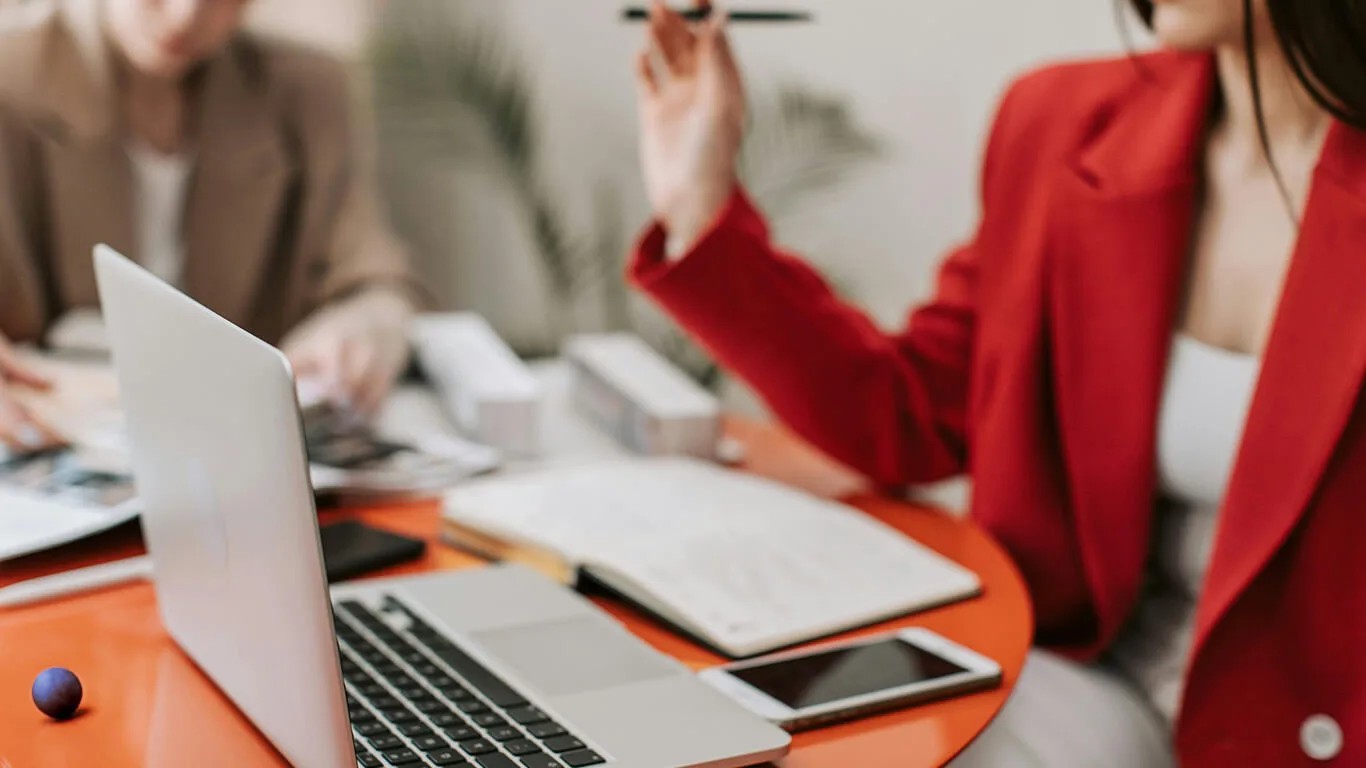 image shows woman working on her documentation strategy