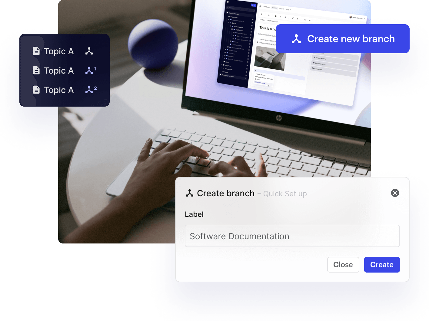 The Paligo CCMS interface