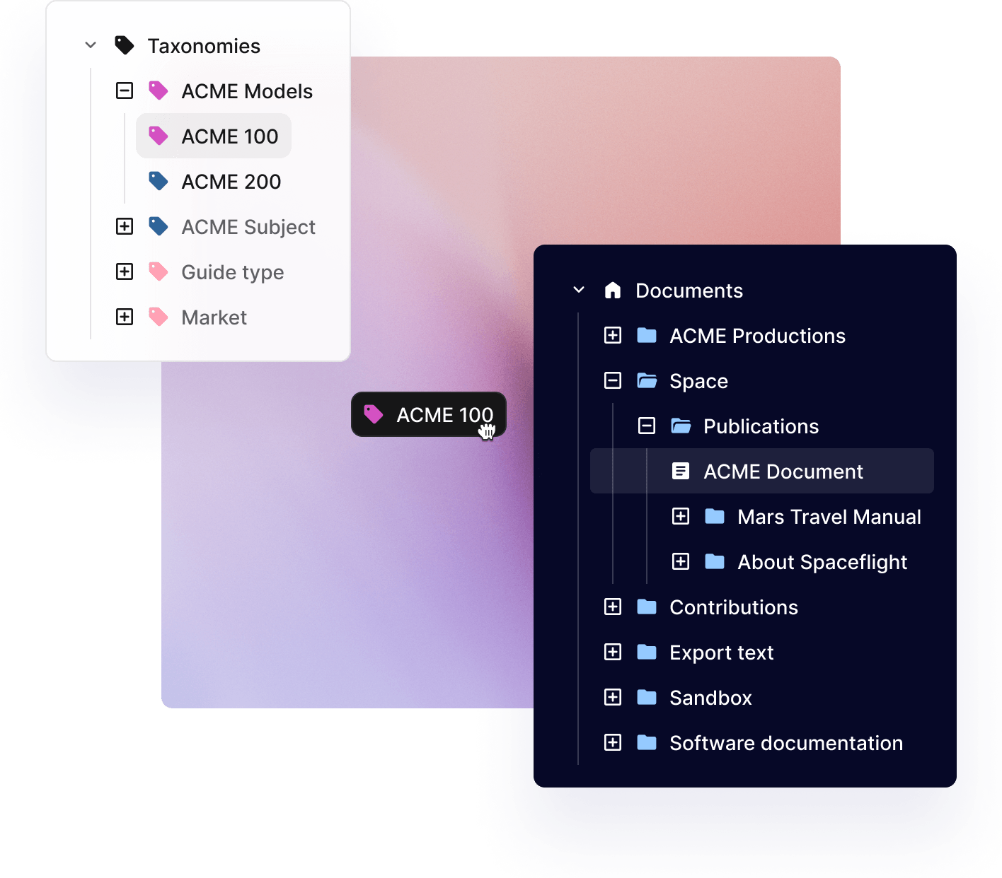 The Paligo CCMS interface