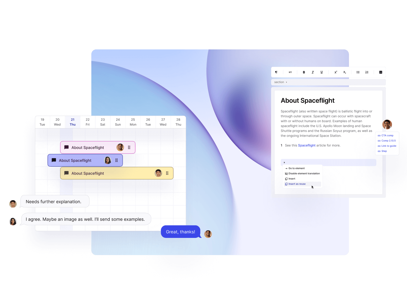 Team collaboration and assignments in Paligo