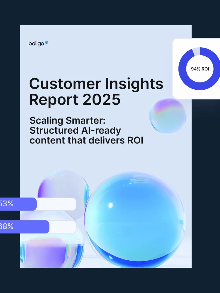 Scaling smarter: structured AI-ready content that delivers ROI: Customer Insights Report 2025 — cover