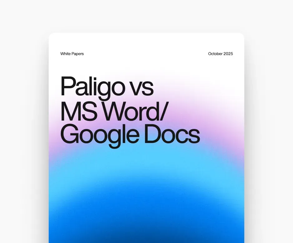 Paligo vs Word/Google Docs comparison guide