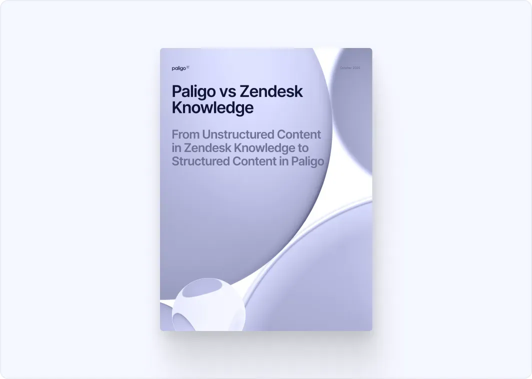 Paligo vs Zendesk Knowledge comparison guide