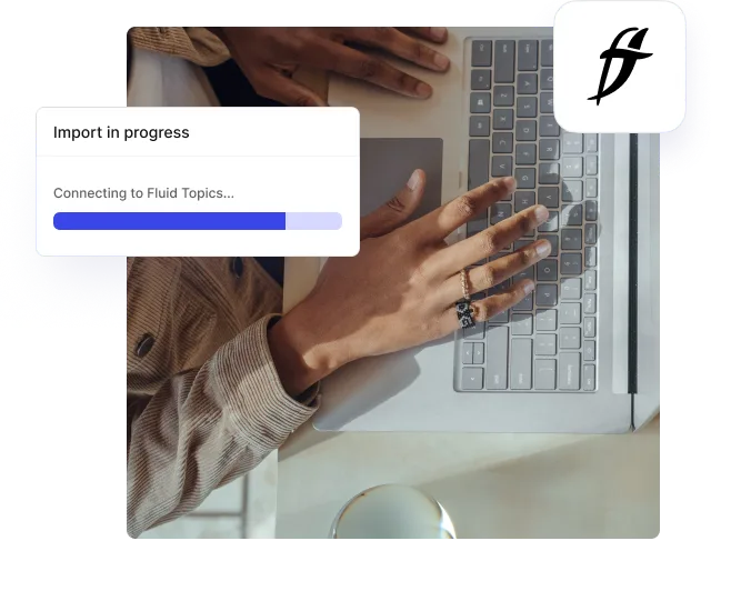 Paligo import in progress, connecting to Fluid Topics