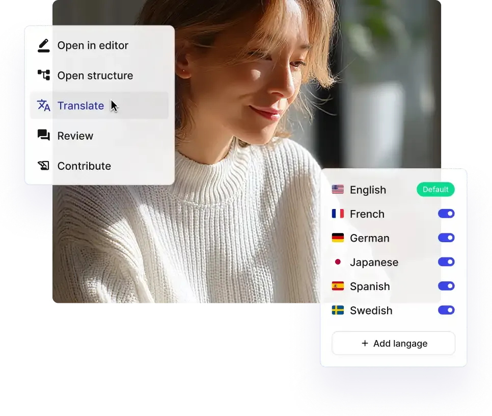 Component-based translation in Paligo
